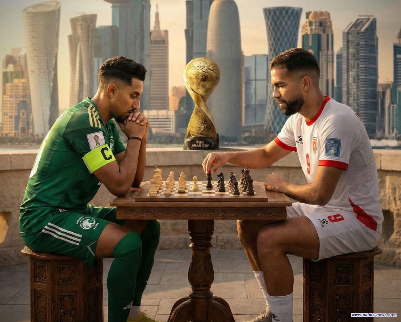 الأردن يواجه السعودية في نصف نهائي كأس العرب 2025 بقطر